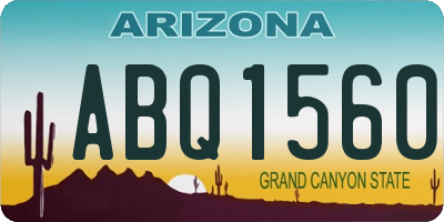 AZ license plate ABQ1560