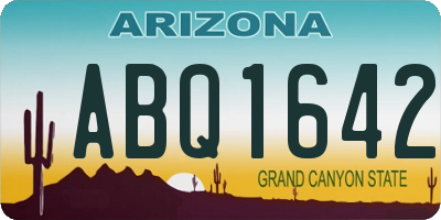 AZ license plate ABQ1642
