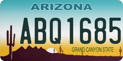 AZ license plate ABQ1685