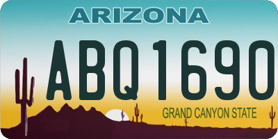 AZ license plate ABQ1690