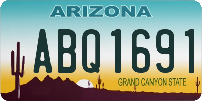 AZ license plate ABQ1691