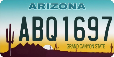 AZ license plate ABQ1697