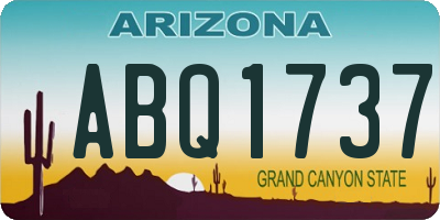 AZ license plate ABQ1737
