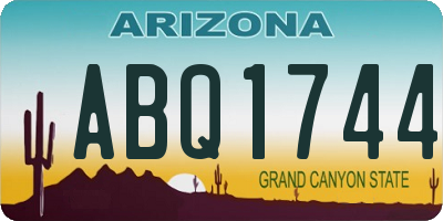 AZ license plate ABQ1744