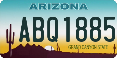 AZ license plate ABQ1885