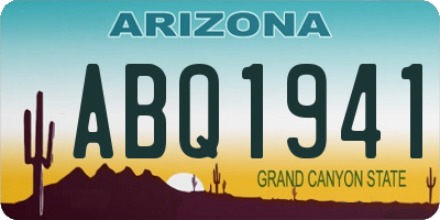 AZ license plate ABQ1941