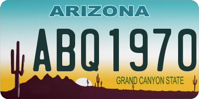 AZ license plate ABQ1970