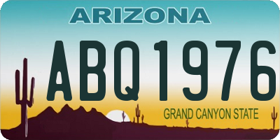 AZ license plate ABQ1976