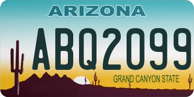 AZ license plate ABQ2099