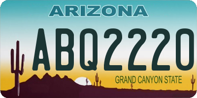 AZ license plate ABQ2220