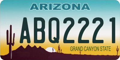 AZ license plate ABQ2221