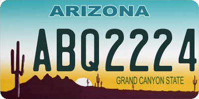 AZ license plate ABQ2224