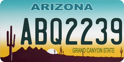 AZ license plate ABQ2239