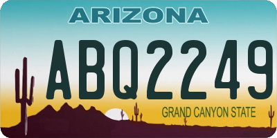 AZ license plate ABQ2249