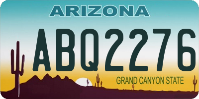 AZ license plate ABQ2276