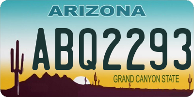 AZ license plate ABQ2293