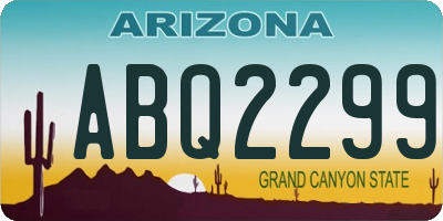 AZ license plate ABQ2299