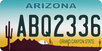 AZ license plate ABQ2336