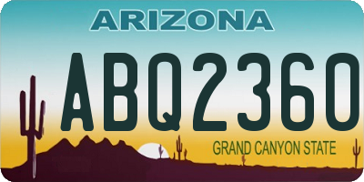 AZ license plate ABQ2360