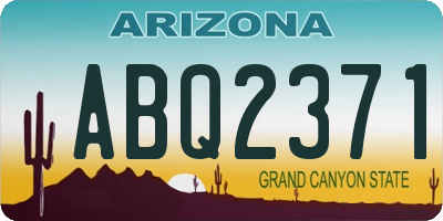 AZ license plate ABQ2371