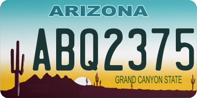 AZ license plate ABQ2375