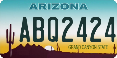 AZ license plate ABQ2424