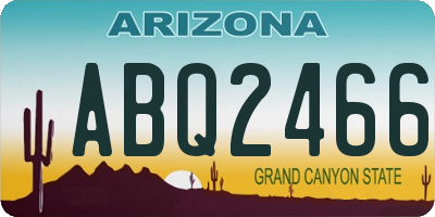 AZ license plate ABQ2466