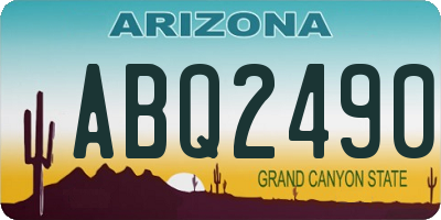 AZ license plate ABQ2490