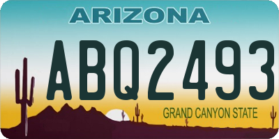 AZ license plate ABQ2493