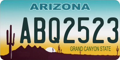 AZ license plate ABQ2523