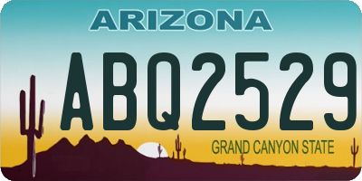AZ license plate ABQ2529