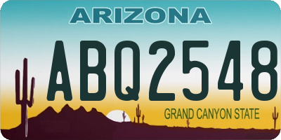 AZ license plate ABQ2548