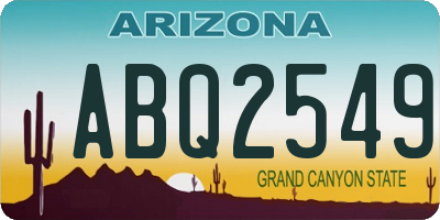 AZ license plate ABQ2549
