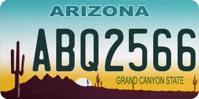 AZ license plate ABQ2566