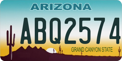 AZ license plate ABQ2574