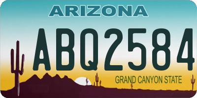 AZ license plate ABQ2584