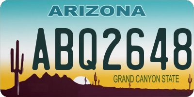AZ license plate ABQ2648