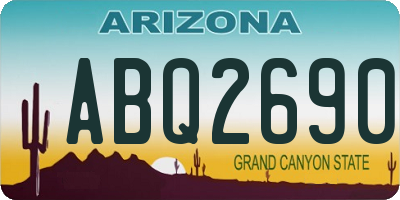 AZ license plate ABQ2690