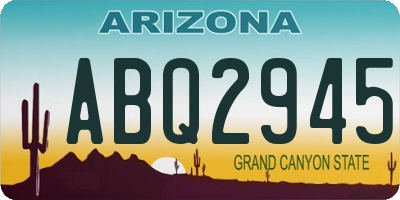 AZ license plate ABQ2945