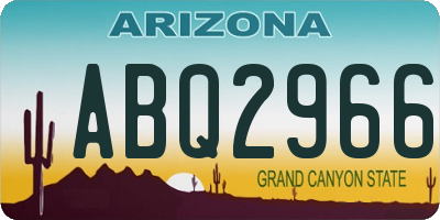 AZ license plate ABQ2966