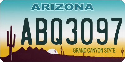 AZ license plate ABQ3097