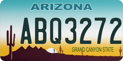 AZ license plate ABQ3272