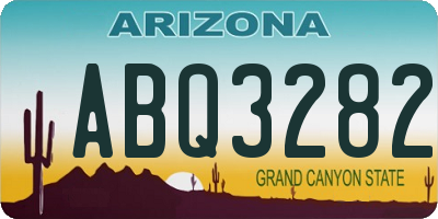 AZ license plate ABQ3282