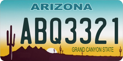 AZ license plate ABQ3321