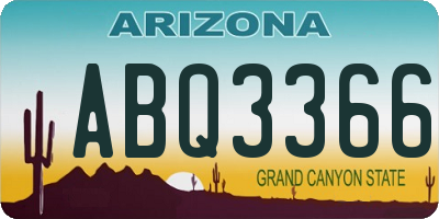 AZ license plate ABQ3366