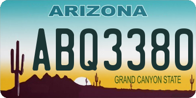 AZ license plate ABQ3380