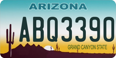 AZ license plate ABQ3390