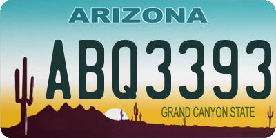 AZ license plate ABQ3393