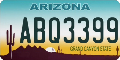 AZ license plate ABQ3399