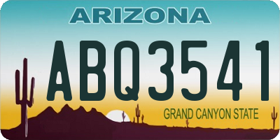AZ license plate ABQ3541